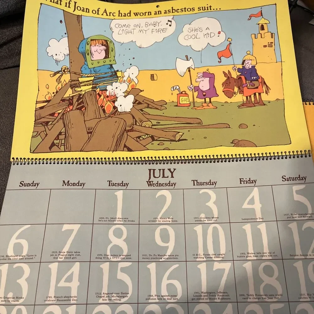 Vintage Hallmark Calendar 1975 WHAT IF Modern Day Miracles Changed History Rare!